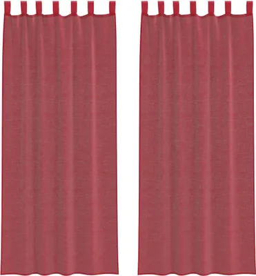 Obrázek produktu pro vidaXL Voálové závěsy s poutky 2 ks. Vínově červené 140x260 cm