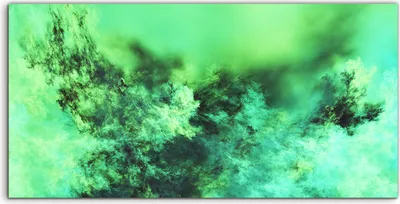 Produktbild von Coloray Acrylbild 120x60  Wandbild Acrylbilder Abstrakte fantastische grüne Wolken