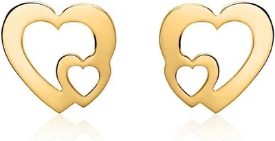 Produktbild von Damen Ohrstecker Herzen von Unique aus 585er Gold