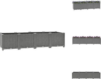 Image de vidaXL Lit surélevé 160x40x38 cm Polypropylène - Pots de fleurs & Jardinières