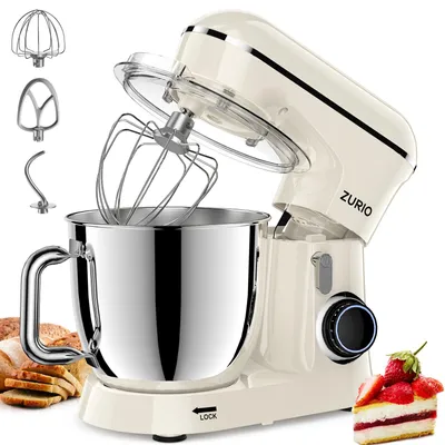 Küchenmaschine 5,5 L 1300 W 10 Stufen Edelstahlschüssel