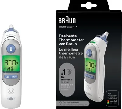 Produktbild von Braun ThermoScan 7 Infrarot Ohrthermometer IRT6520