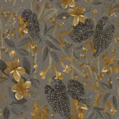 Obrázok produktu pre Vliesová tapeta 538229 Botanická džungľa 53 x 1005 cm Rasch Curiosity Grey Brown