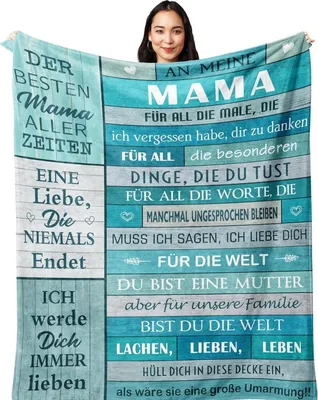 Produktbild von Weiche Flanell-Fleece Mama Geschenk Decke 150X130CM