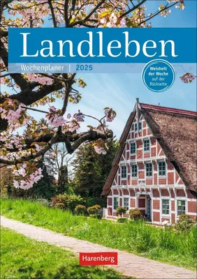 Obrázek produktu pro Týdenní plánovač Landleben 2025 - 53 listů s moudrostí týdne na zadní straně