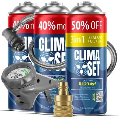 Produktbild von Nachfüllset für Auto-Klimaanlage - 3-in-1 R1234yf Set