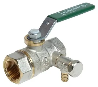 Produktbild von Giacomini Kugelhahn R250WS 250SX144 3/4", mit Entleerung, grüner Hebelgriff
