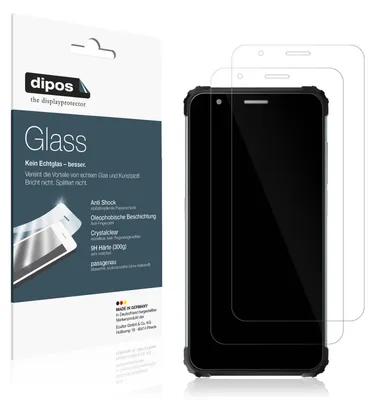 Produktbild von 2x Schutzfolie für Blackview BV6600E - Anti-Shock 9H Folie dipos Glass Kunststoffglas