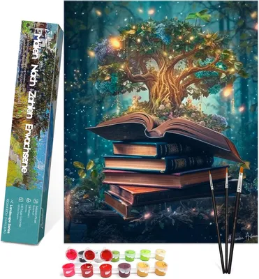 Image de Peinture par Numéros Kit DIY à peindre 40 x 50 cm Arbre