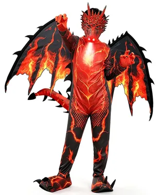 Image de Déguisement de dragon avec masque - Costume de dragon enfant - Garçon - Halloween