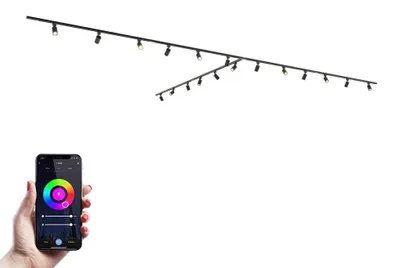 Image de HOFTRONIC - Kit système de rails 6 x 1,5 m 18 spots RGBWW GU10 IP20