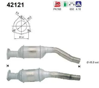 Produktbild von AS Katalysator Kat für AUDI A4 Limousine (8D2, B5) 42121