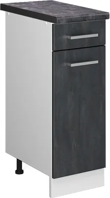 Produktbild von Küchenunterschrank Vicco R-Line Schwarz Beton 30 cm AP Anthrazit, Model 47569