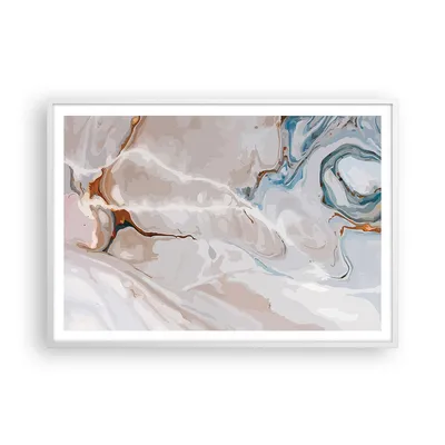 Produktbild von Gerahmtes Poster - Weißer Rahmen - Abstraktion modern - 100x70 cm - Wand Bild - Wanddeko - Wandbilder - Kunstposter - Wandposter - Bilderrahmen - Bilder - Kunstdruck - Wandbild - P2WAA100x70-4050