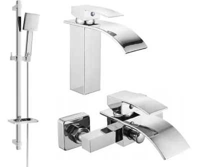 Zdjęcie produktu dla Mexen Aries DQ45 zestaw wannowy, chrom - 744803DQ45-00