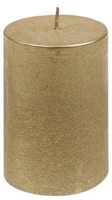 Produktbild von Stumpenkerze "Rustic-Glanz" Gold 100/68 mm
