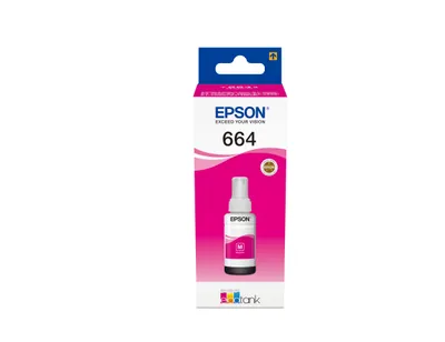 Zdjęcie produktu dla Epson T6643, Purpurowy, Epson, EcoTank L555 EcoTank L355 EcoTank ET-4550 EcoTank ET-4500 EcoTank ET-3600 EcoTank ET-2650 EcoTank..., Szary, 70 ml, Indonezja