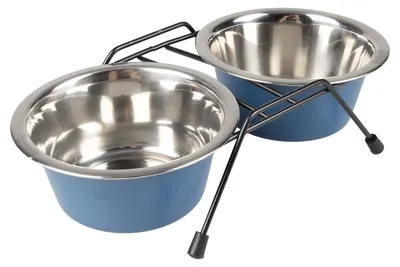 Produktbild von Duvo+ Dinner Set Napfständer und Näpfe, Größe: S / Durchmesser: 2 x 13,5 cm