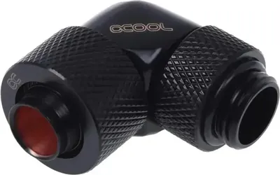 Zdjęcie produktu dla Alphacool 17075, Dopasowanie, Mosiądz, Czarny, 1/4", 90°, 34 mm