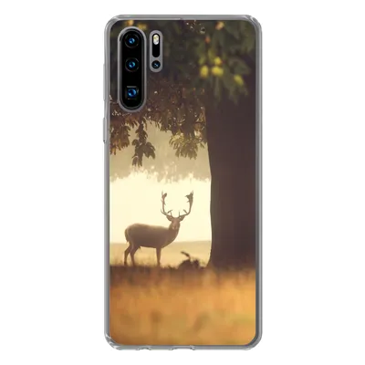 Produktbild von MuchoWow® Handyhülle Schutzhülle Hülle für Huawei P30 Pro Hirsche - Bäume - Wald Silikon Softcase Handy Hülle - Schutzdeckel
