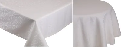 Produktbild von Betz Edle Jacquard Tischdecke in den Größen 130 x 160 cm, 160 x 220 cm und 160 cm - in den Formen eckig, rund und oval - Farben weiß und creme Farbe - 4159000-1 130x160