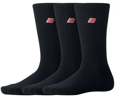 Produktbild von New Balance Nb Patch Logo Crew-socken 3 Paare Schwarz EU 35-38 Herren,Damen Schwarz EU 35-38