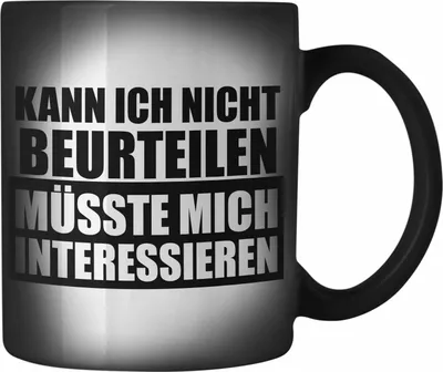 Produktbild von Trendation - Farbwechsel Zauber-Tasse mit Spruch Geschenk KaffeFarbwechsel Zauber-Tasse mit Sprüchen Lustig Geschenkidee Kollege Arbeitskollege Mann Geschenkidee (Schwarz)