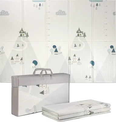 Produktbild von ONVAYA® Spielmatte für Babys & Kinder | Krabbelmatte faltbar | Bodenmatte für Kinderzimmer & Outdoor | Babymatte aus Schaumstoff | 150 x 200 cm | Spielteppich abwaschbar | rutschfest | schadstofffrei