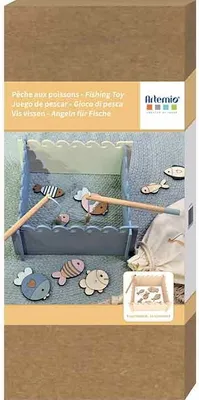 Produktbild von Holzfischfischereispiel - 26 x 26 x 12 cm