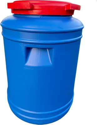 Produktbild von Weithalsfass Sauerkrautfas Kunststoff Regen Fass Gepäcktonne Camping 50 Liter blau
