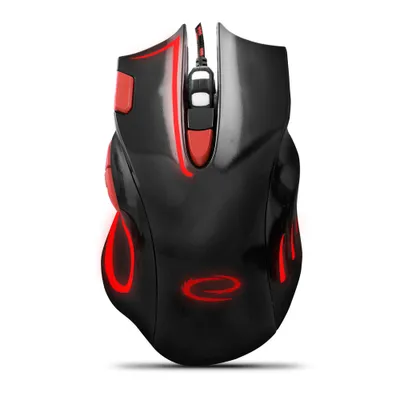 Produktbild von Esperanza Kabelgebundene Maus für Gamer 7D Opt. Usb Mx401 Hawk Schwarz-Rot
