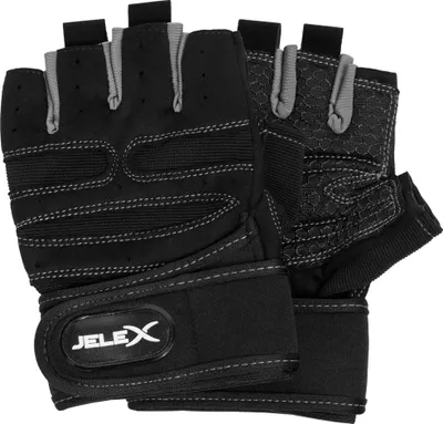 Produktbild von XL JLX-86|JELEX Fit gepolsterte Trainingshandschuhe schwarz-grau