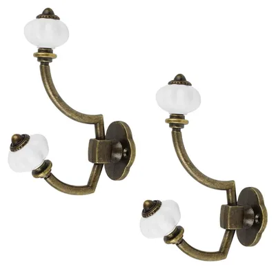 2er-Set Wandhaken aus Zinklegierung, Retro-Stil, 140x95 mm
