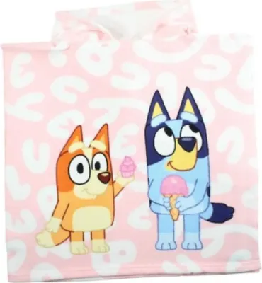 Produktbild von Bluey und Bingo Kleinkind Poncho Badeponcho mit Kapuze 50x100 cm