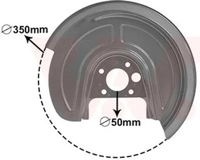 Produktbild von VAN WEZEL Spritzblech Bremsscheibe für VW Golf IV Schrägheck (1J1) Hinten Links 5892373 Ankerblech
