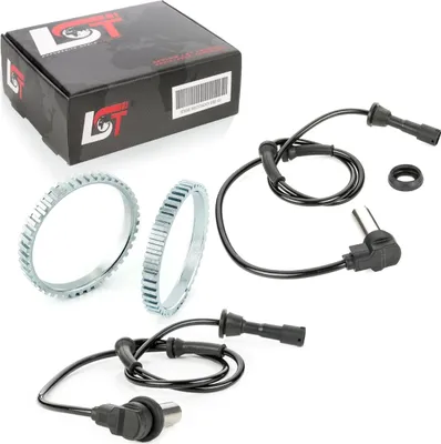 Produktbild von 2x ABS-Sensor und ABS-Ring Set Vorderachse 45 Zähne für AUDI 100 A6 C4