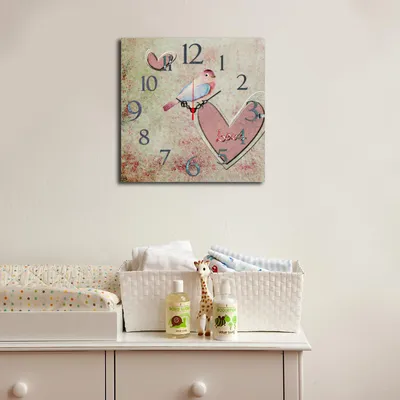Obrázok produktu pre Opviq, Msk- HMA3155, farebné, nástenné hodiny, 40 x 40 cm, 100% MDF (hrúbka: 5 mm)