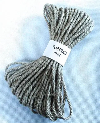 Produktbild von Jute-Kabel 15 m - 4 mm - Naturfaden - Dekorationsfaden - Backofenfaden - Gartenzwirn