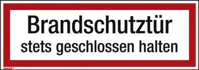 Produktbild von Hinweisschild Brandschutztür 297x105mm Folie