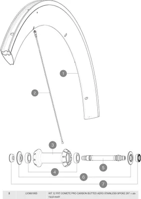 Zdjęcie produktu dla Szprychy przednie Mavic Comete Pro Carbon Exalith, 12 sztuk, czarne, 287 mm, czarne, 287 mm