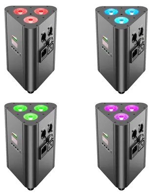 Obrázek produktu pro Jevištní reflektory, dobíjecí, RGBW LED, 4 ks, zástrčka EU