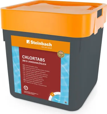 Produktbild von Steinbach Poolpflege Chlortabs 5 kg - 25x 200g Tabletten langsamlöslich