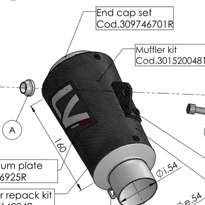 Produktbild von Auspuffrohr LeoVince Auspuff-Ersatzteil Verbindungsrohr 1176