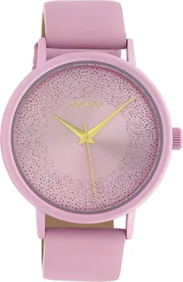 Produktbild von OOZOO Damenuhr C10579 Quarzwerk Rosa Lederarmband 42mm