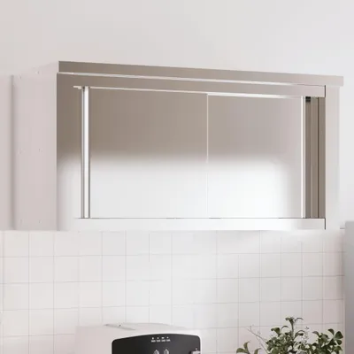 Obrázek produktu pro Kuchyňská nástěnná skříňka s policí nerezová ocel 92 × 40 × 46 cm (s dvířky)
