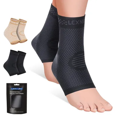 Obrázok produktu pre Ankle Bandage, Športová Bandáž na členok pre Plantárnu Fasciitídu, M, Kompresia, Pre Beh