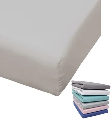 Produktbild von Bierbaum Biber Spannbettlaken Baumwolle 150x200 cm Weiß Grau Blau Rosa Türkis Silber Flieder Grün Taupe Rundgummi, Farbe:Taupe