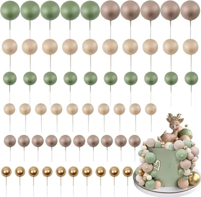 Productafbeelding van Taartdecoratie - Set van 60 - Cupcake-taartdecoraties met wilde one mini-ballon - Doe-het-zelf inzet voor kinderen
