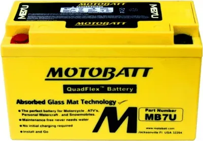 Produktbild von Batterie Motobatt MB7U 6,5Ah, 12V, 2 Pole