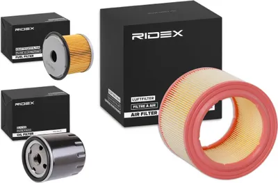 Produktbild von RIDEX Filterset Inspektionspaket Filtersatz für VW Golf V Schrägheck (1K1) für BMW 3 Coupe (E46) für HYUNDAI Tucson (TL, TLE) für RENAULT CLIO II